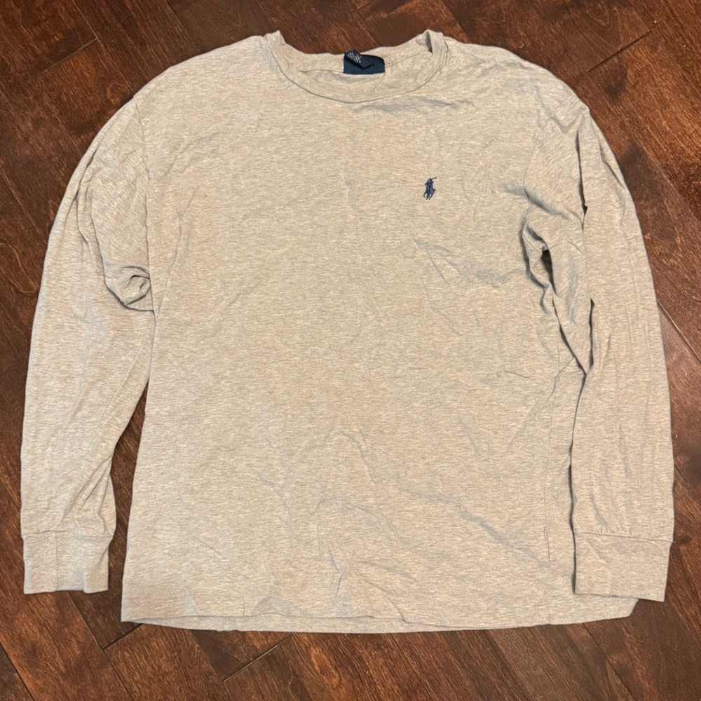 Ralph Lauren Light Gray Long Sleeve Tee